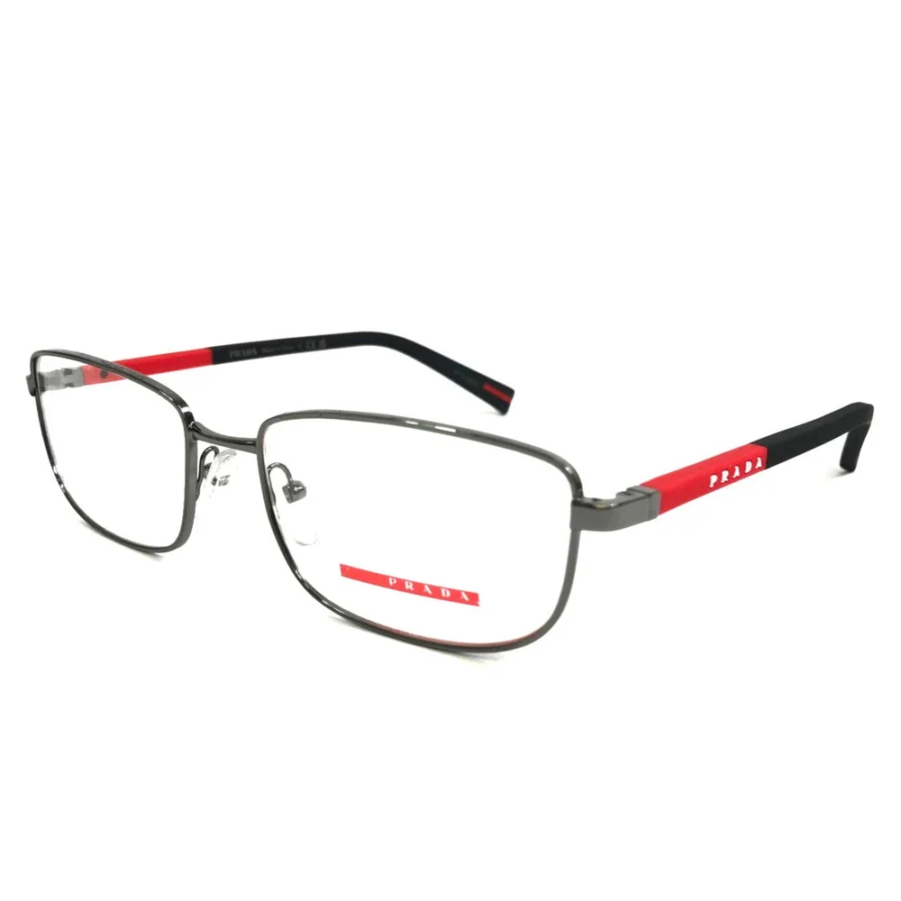 Prada Linea Rossa Eyeglasses Frames VPS50S 5AV-1O1 Gunmetal Rubberized 55-17-145